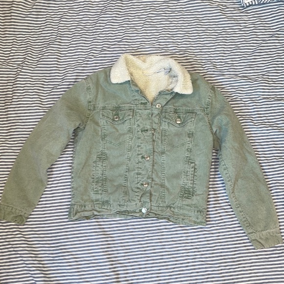 Quiksilver Jackets & Blazers - QUICKSILVER GREEN CORDUROY JACKET